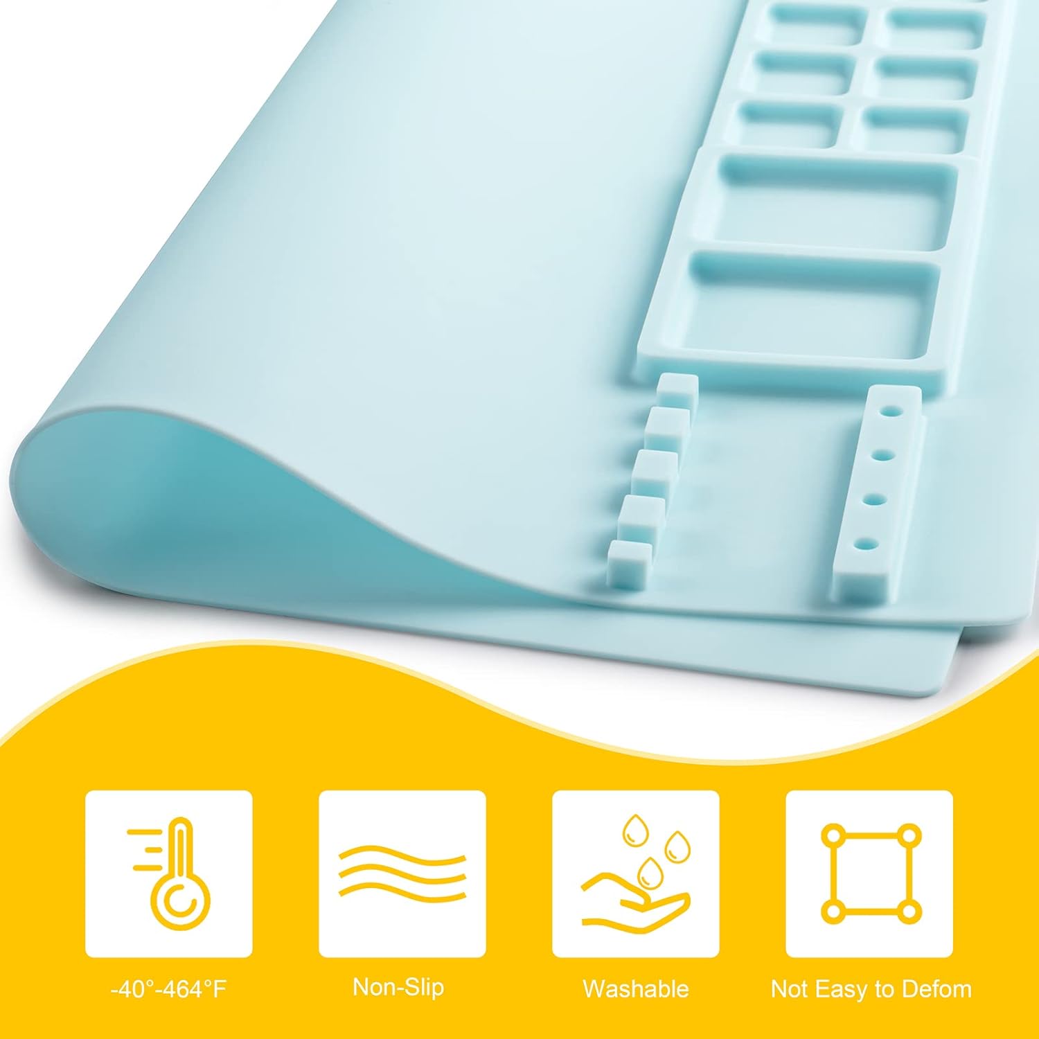 Silicone Art Mat with Cup, Painting Mat for Crafts Resin Casting